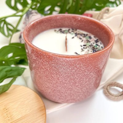 Sveča sivka 300g Sivkina sveča - Sojina sveča z mešanico EO (300 g)